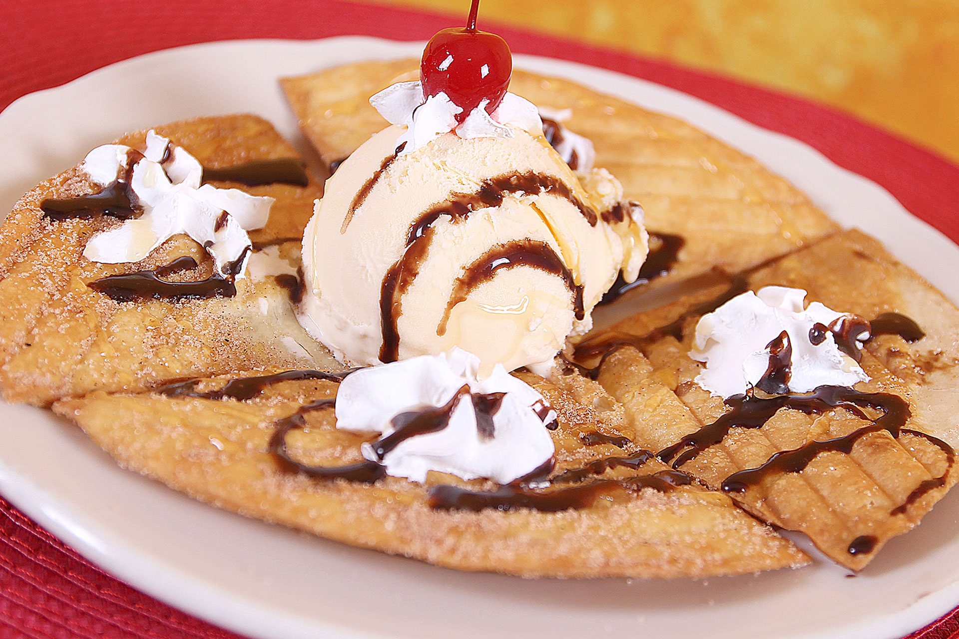 Sopapilla with Ice Cream.