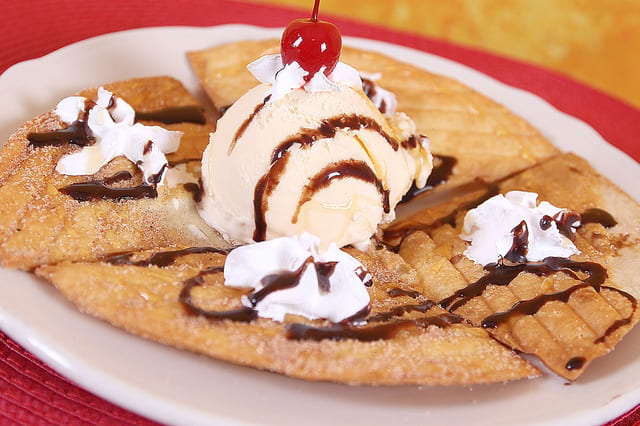 Sopapilla with Ice Cream.